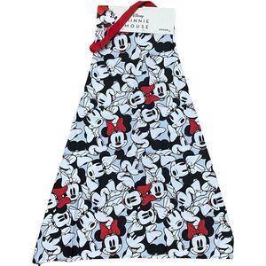 Disney Minnie Mouse Apron‎ White Black Kitchen Tie Back Bow Red World Holiday